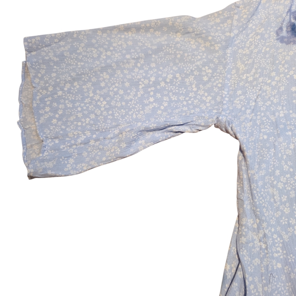 Pink Rose Floral Kimono Duster Tunic Size M - Picture 6 of 7